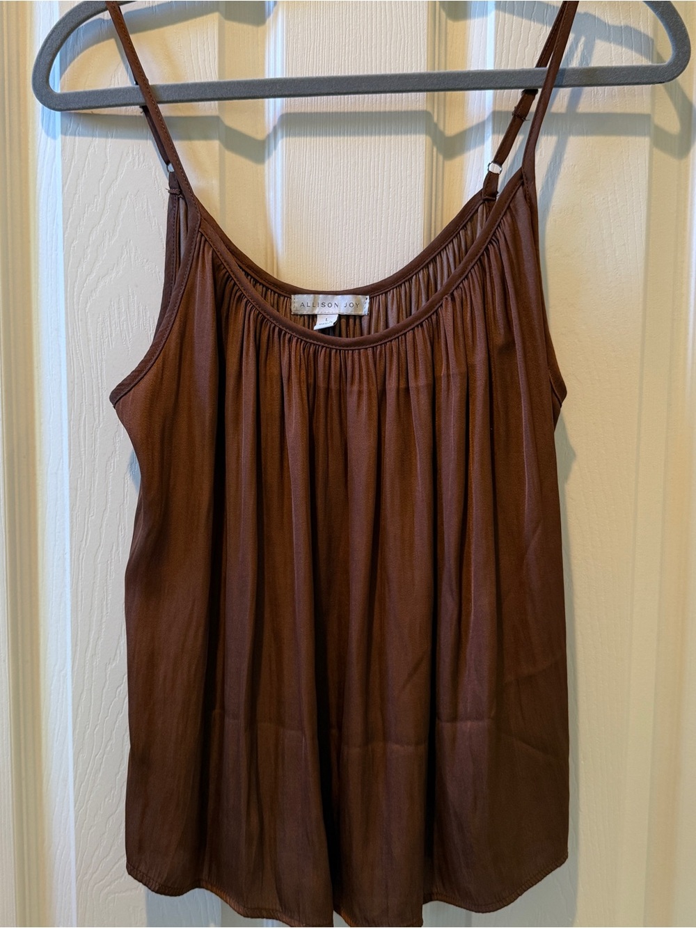 Allison Joy | Women's L | Brown Sleeveless Scoop Neck Tank Top